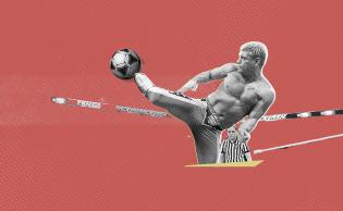 كيف تبدو كرة القدم حين يديرها نجوم المصارعة الحرة؟