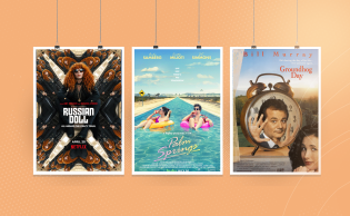 من اليمين: بوستر فيلم «Groundhog Day»، وفيلم «Palm Springs»، ومسلسل «Russian Doll»