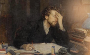 صورة تعبيرية لمشكلة حبسة الكتابة - ليونيد باستيرناك (1862-1945)