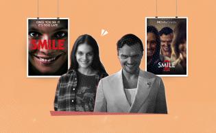 ملصقي الجزء الأول والثاني لفيلم «Smile»